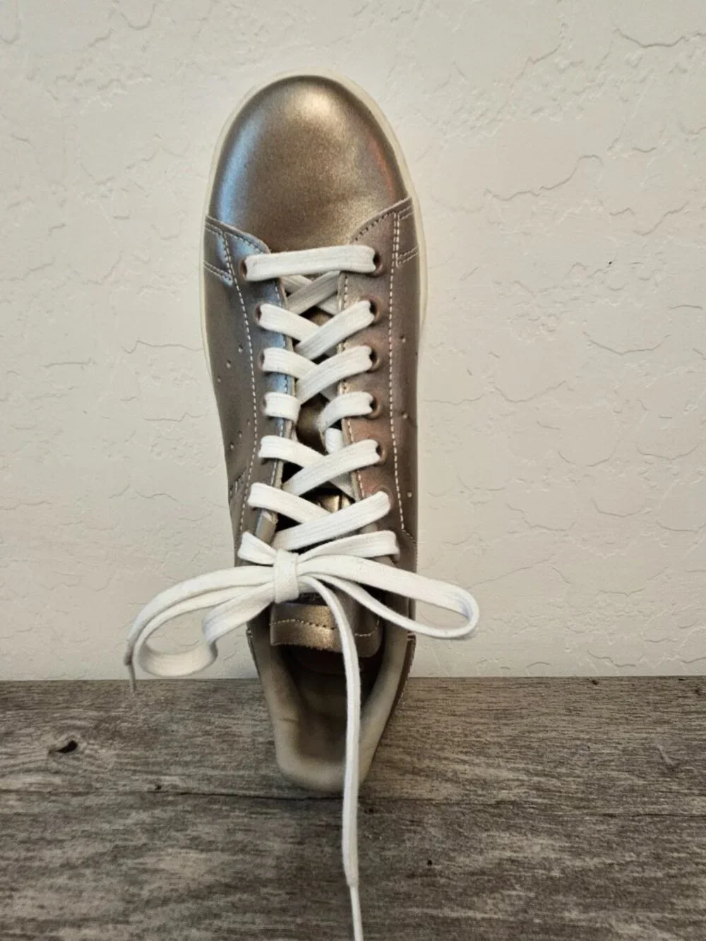 Adidas Originals Stan Smith Metallic Bronze Pewter Leather Sneakers - Size 8